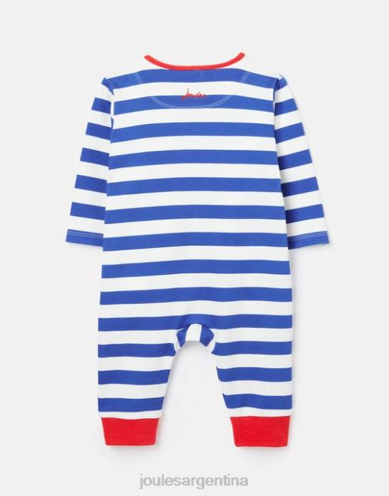 Joules Mono con diseño artístico de algodón de cultivo orgánico Winfield de 0 a 9 meses bebés cocodrilo de rayas azules accesorios 64BB426