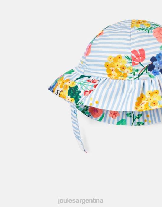 Joules sombrero para el sol estampado brit bebés floral de rayas azules accesorios 64BB409