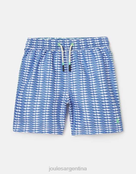 Joules shorts de baño con estampado de océano 2-12 años bebés pescado azul vestir 64BB356