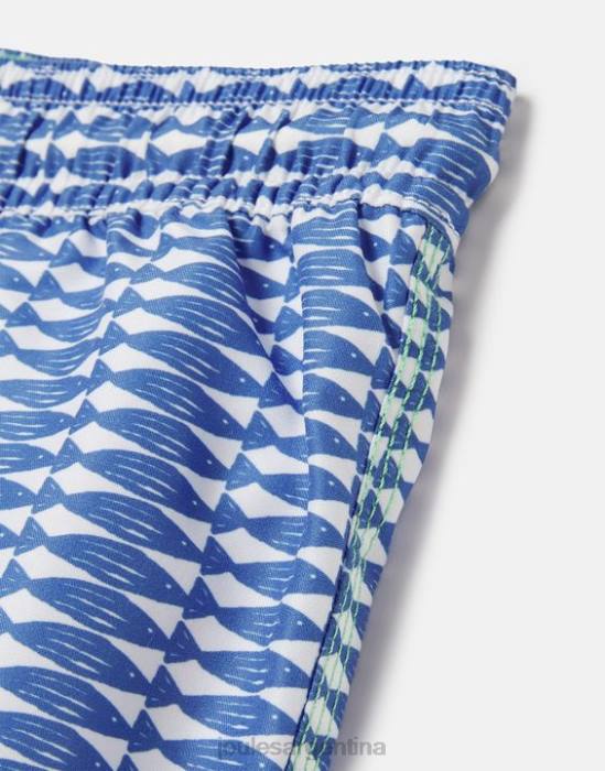 Joules shorts de baño con estampado de océano 2-12 años bebés pescado azul vestir 64BB356