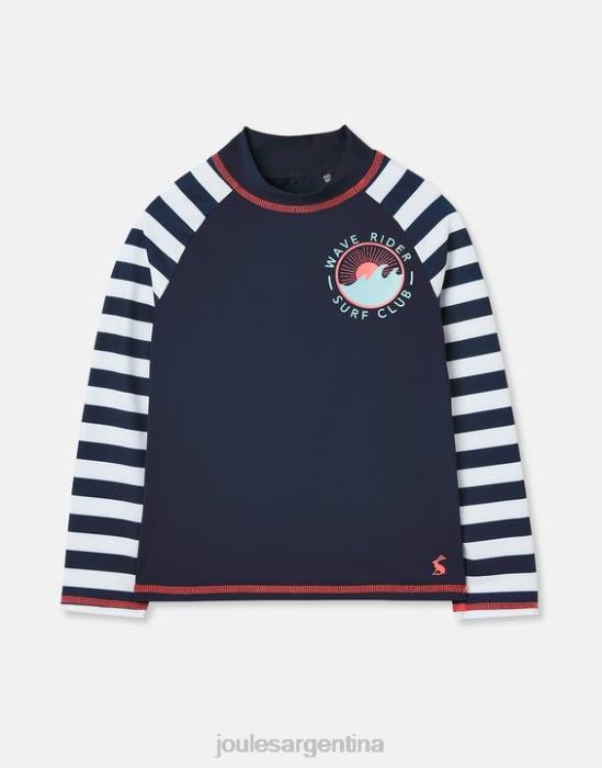 Joules Chase Rash Guard de manga larga bebés jinete de la ola de la marina vestir 64BB365