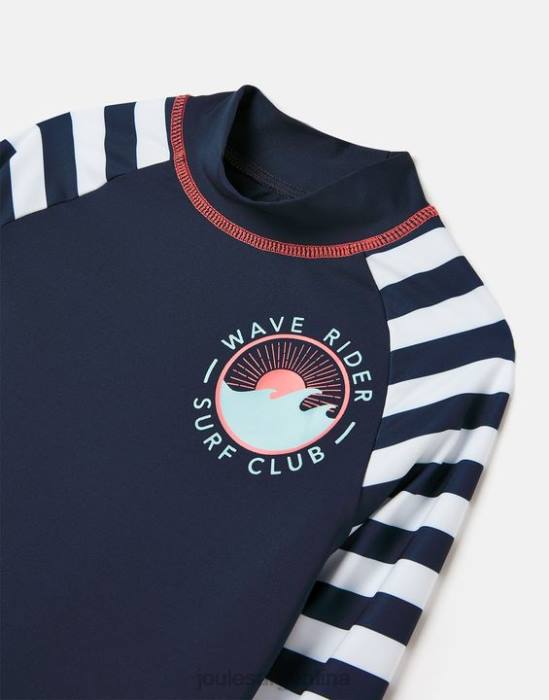 Joules Chase Rash Guard de manga larga bebés jinete de la ola de la marina vestir 64BB365