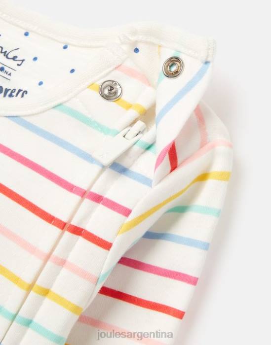Joules Mono con diseño artístico de algodón de cultivo orgánico Winfield de 0 a 9 meses bebés conejito de rayas blancas vestir 64BB410