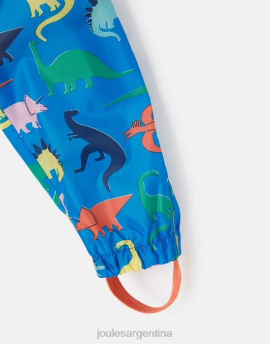 Joules Puddle traje impermeable reciclado para charcos 1-3 años Niños dinosaurio azul vestir 64BB439