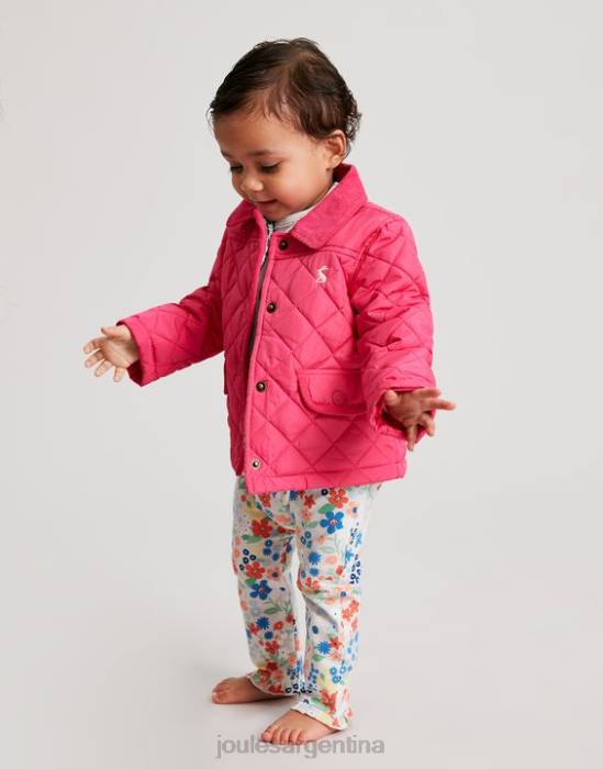 Joules abrigo acolchado mabel 0-3 años chicas Rosa brillante vestir 64BB392