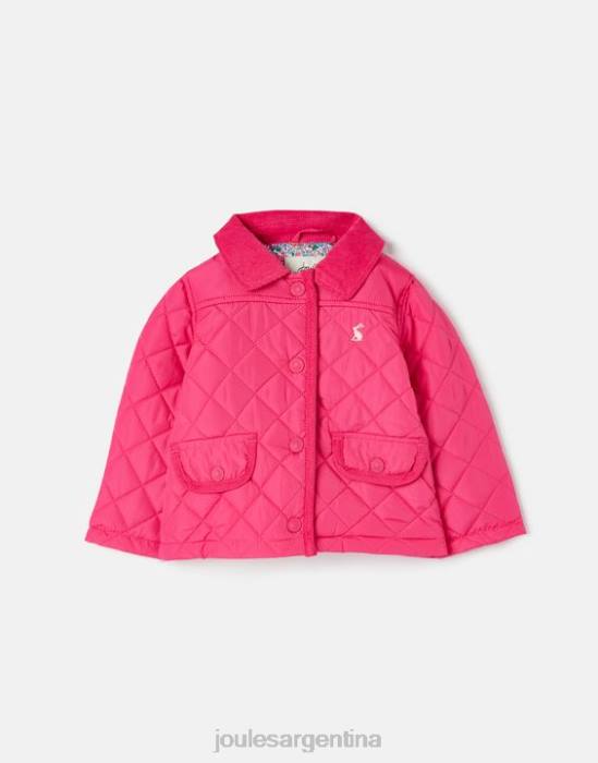 Joules abrigo acolchado mabel 0-3 años chicas Rosa brillante vestir 64BB392
