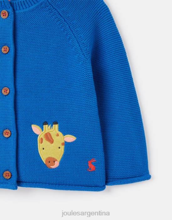 Joules cárdigan bertie con ilustraciones 0-3 años bebés safari azul vestir 64BB436