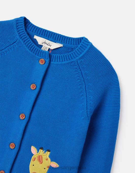 Joules cárdigan bertie con ilustraciones 0-3 años bebés safari azul vestir 64BB436
