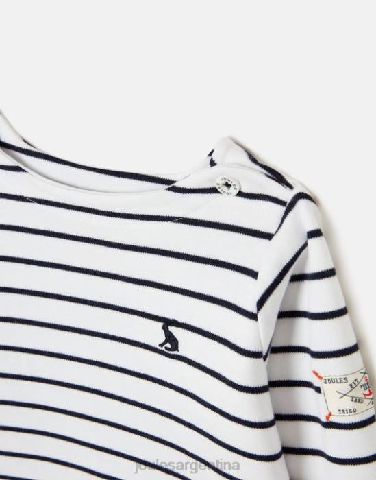 Joules camiseta manga larga raya puerto 0 - 3 años bebés raya azul marino vestir 64BB415