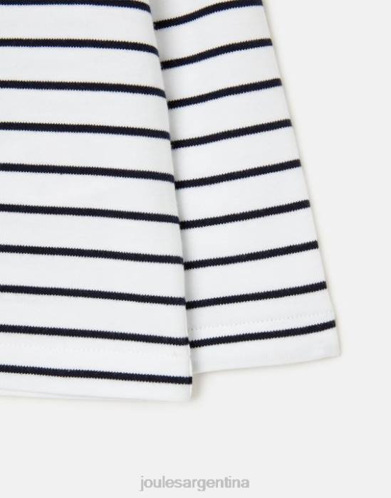 Joules camiseta manga larga raya puerto 0 - 3 años bebés raya azul marino vestir 64BB415