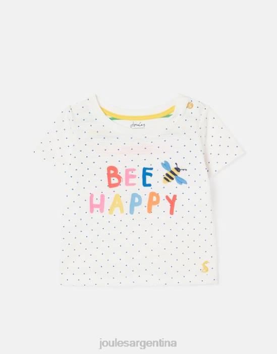 Joules camiseta tate art 0-3 años bebés abeja mancha blanca vestir 64BB422