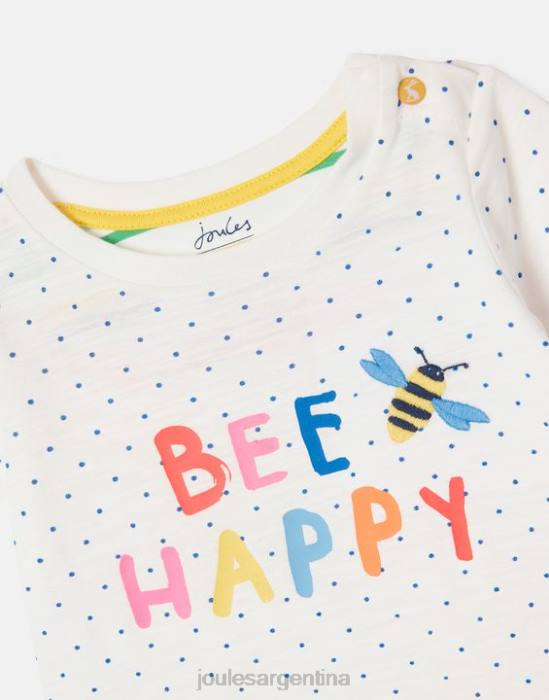 Joules camiseta tate art 0-3 años bebés abeja mancha blanca vestir 64BB422