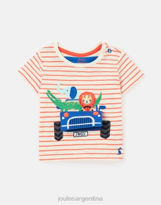 Joules camiseta tate art 0-3 años bebés camion raya roja vestir 64BB401