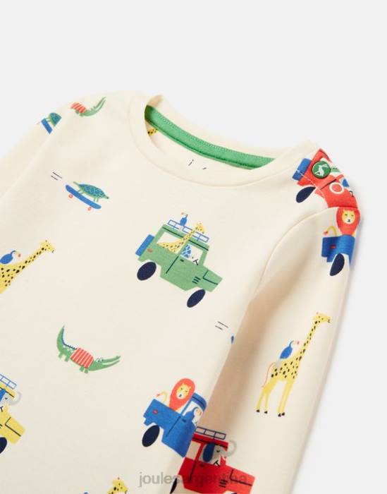 Joules conjunto percy camiseta y pantalón 0-3 años bebés safari crema vestir 64BB427