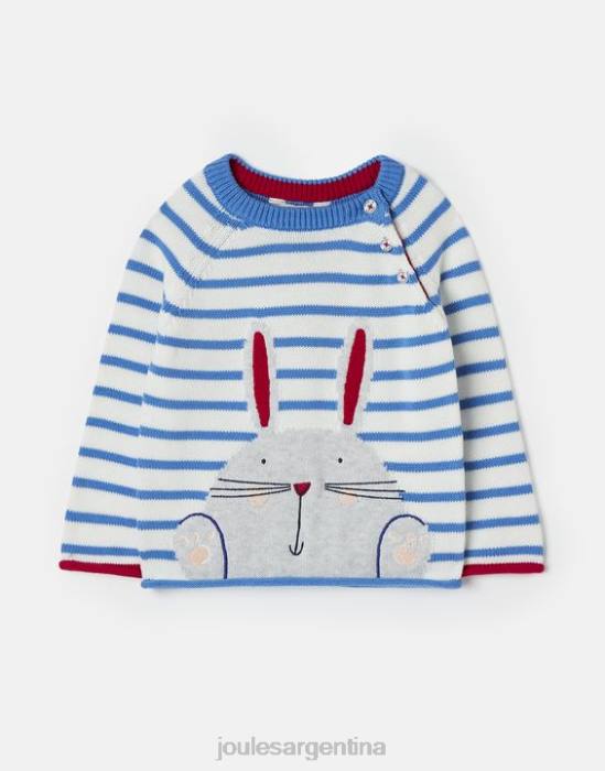 Joules jersey winnie intarsia 0-3 años bebés raya de conejito vestir 64BB411