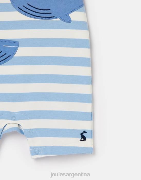 Joules mameluco con diseño de parche 0-24 meses bebés ballenas azules vestir 64BB425