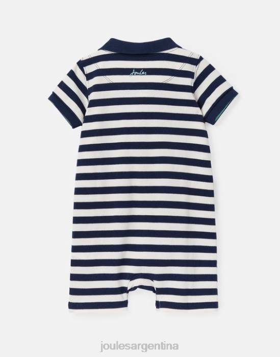 Joules mameluco polo avellana 0-24 meses bebés raya azul blanca vestir 64BB428