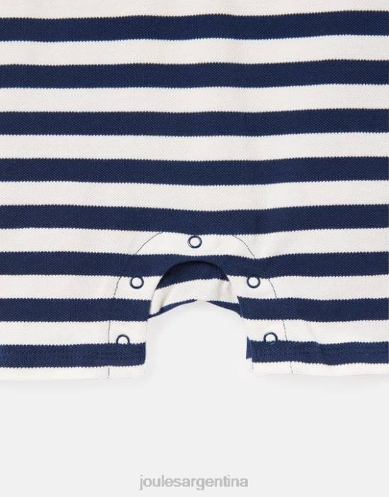 Joules mameluco polo avellana 0-24 meses bebés raya azul blanca vestir 64BB428