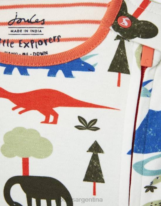 Joules mono zippy de algodón cultivado orgánicamente 0-9 meses bebés dinosaurio vestir 64BB429