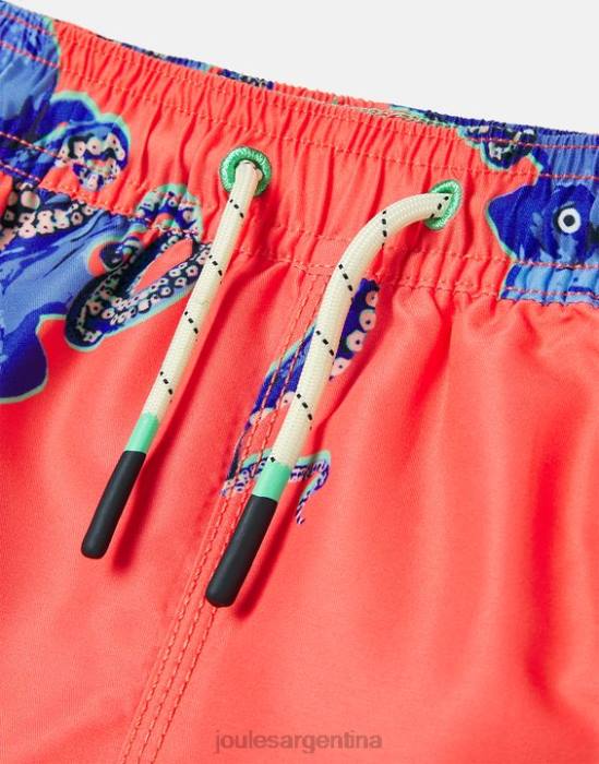 Joules shorts de baño con estampado de océano 2-12 años bebés pulpo naranja vestir 64BB369