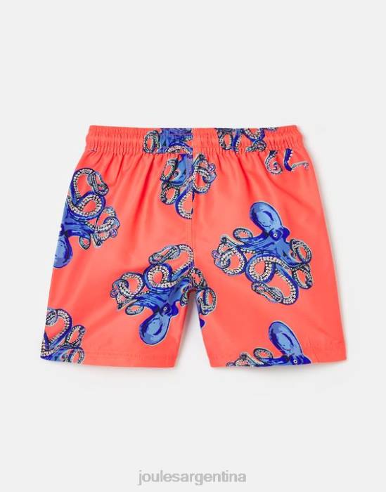 Joules shorts de baño con estampado de océano 2-12 años bebés pulpo naranja vestir 64BB369