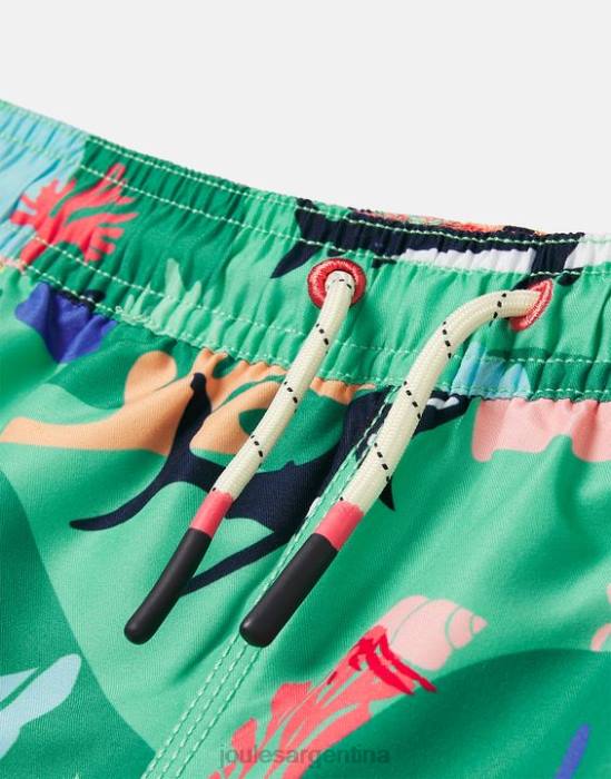 Joules shorts de baño con estampado de océano 2-12 años bebés tiburones verdes vestir 64BB357