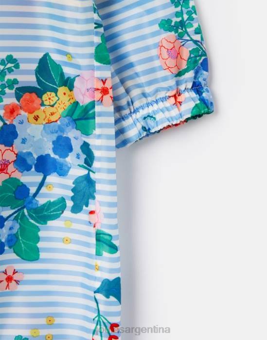 Joules traje impermeable para charcos 3 meses-3 años bebés floral de rayas azules vestir 64BB414