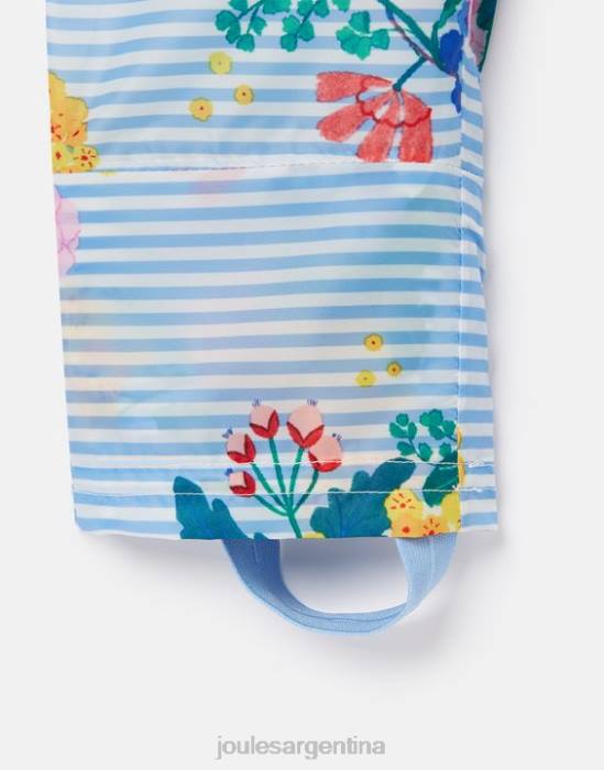 Joules traje impermeable para charcos 3 meses-3 años bebés floral de rayas azules vestir 64BB414
