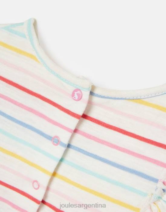 Joules vestido iola de manga larga a capas 0-3 años chicas raya múltiple vestir 64BB421