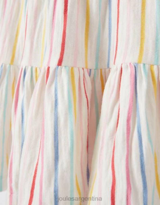 Joules vestido iola de manga larga a capas 0-3 años chicas raya múltiple vestir 64BB421