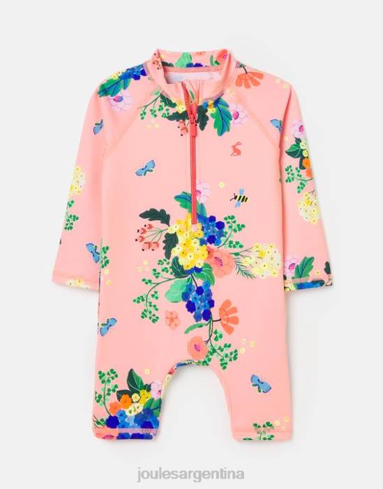 Joules traje anti-sol 0-3 años bebés florales coralinos vestir 64BB417