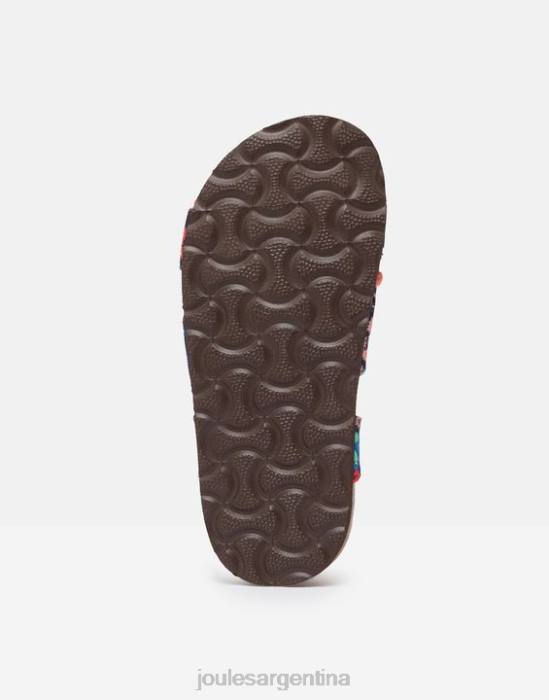 Joules sandalias tessie con varias tiras y velcro chicas floreciente de gema azul calzado 64BB332