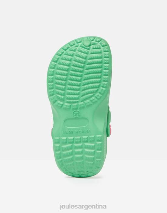 Joules zuecos sin cordones poole chicas leopardo rosa verde calzado 64BB325