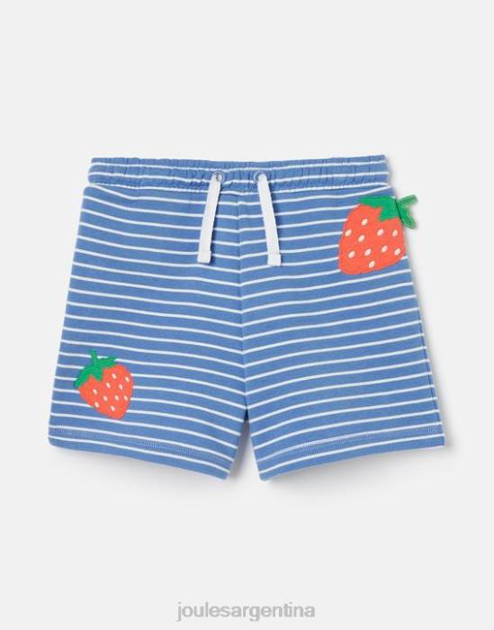Joules Pantalones cortos deportivos novedosos Hamden 2-8 años chicas fresa raya azul vestir 64BB298