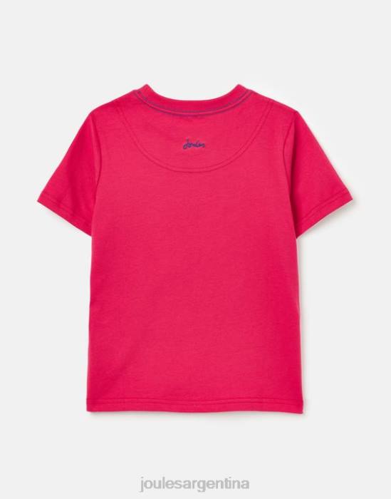 Joules Camiseta de manga corta de bádminton unisex para niños de 2 a 12 años. chicas frambuesa profunda vestir 64BB284