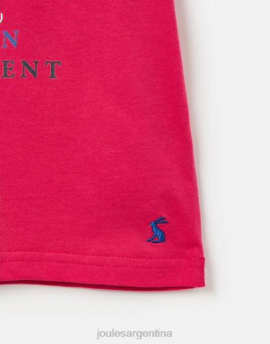 Joules Camiseta de manga corta de bádminton unisex para niños de 2 a 12 años. chicas frambuesa profunda vestir 64BB284