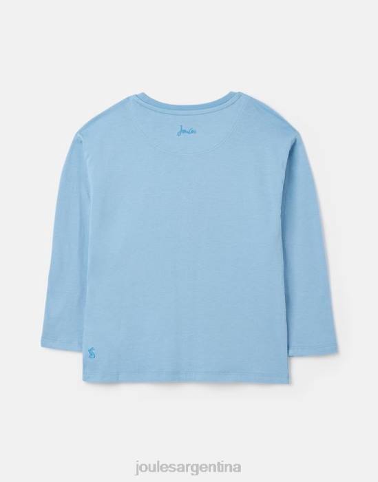 Joules camiseta ava manga larga 2-12 años chicas bel air azul vestir 64BB272