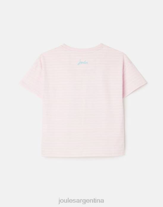 Joules camiseta bethany apliques 2-12 años chicas rosa afrutado vestir 64BB295