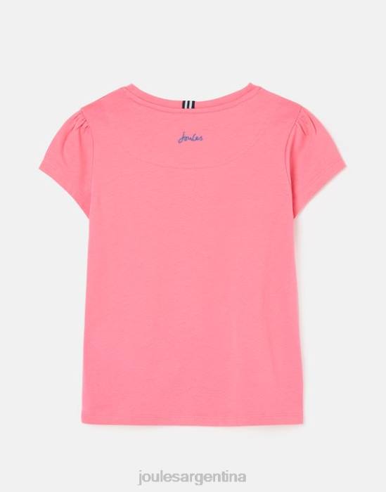 Joules camiseta cassie manga corta 2-12 años chicas aurora rosa vestir 64BB311