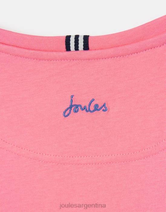 Joules camiseta cassie manga corta 2-12 años chicas aurora rosa vestir 64BB311