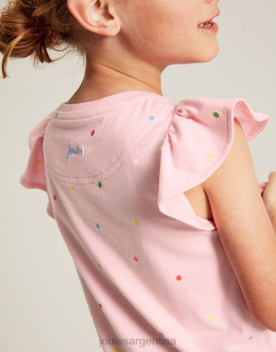 Joules camiseta flutter astra manga corta 2-8 años chicas unicornio rosa vestir 64BB290