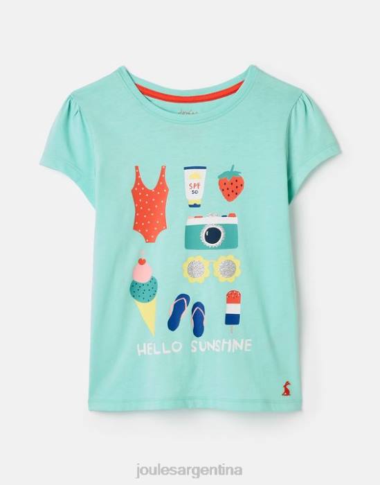 Joules camiseta serigrafiada pixie 2-12 años chicas vacaciones azules vestir 64BB261