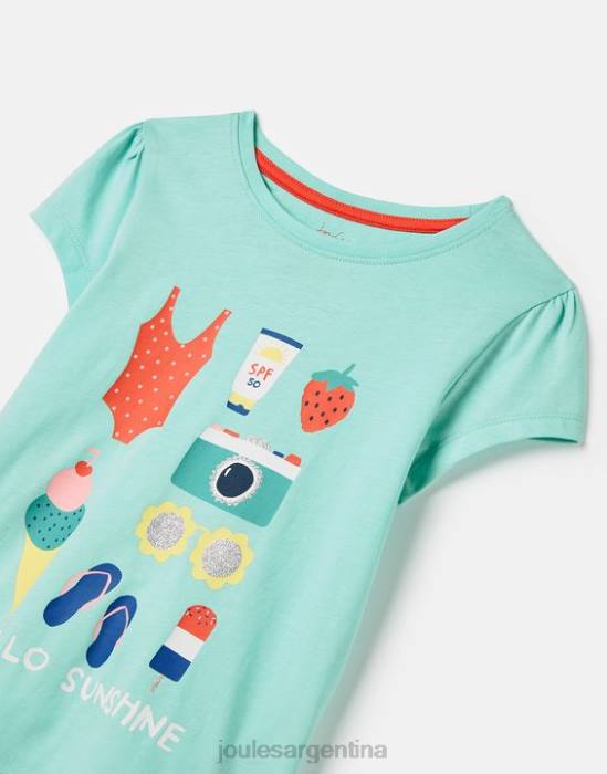 Joules camiseta serigrafiada pixie 2-12 años chicas vacaciones azules vestir 64BB261