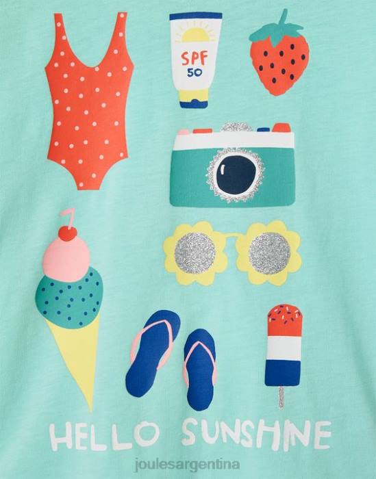 Joules camiseta serigrafiada pixie 2-12 años chicas vacaciones azules vestir 64BB261