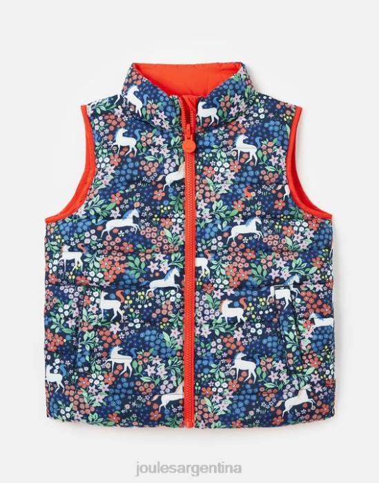 Joules chaleco reversible flip it 2-8 años chicas poni vestir 64BB307