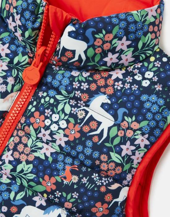 Joules chaleco reversible flip it 2-8 años chicas poni vestir 64BB307