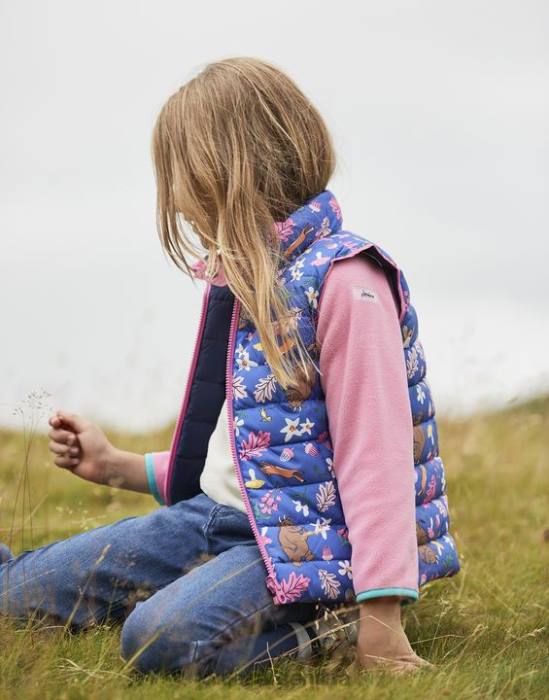 Joules gruffalo flip it chaleco reversible 1-6 años chicas azul vestir 64BB260