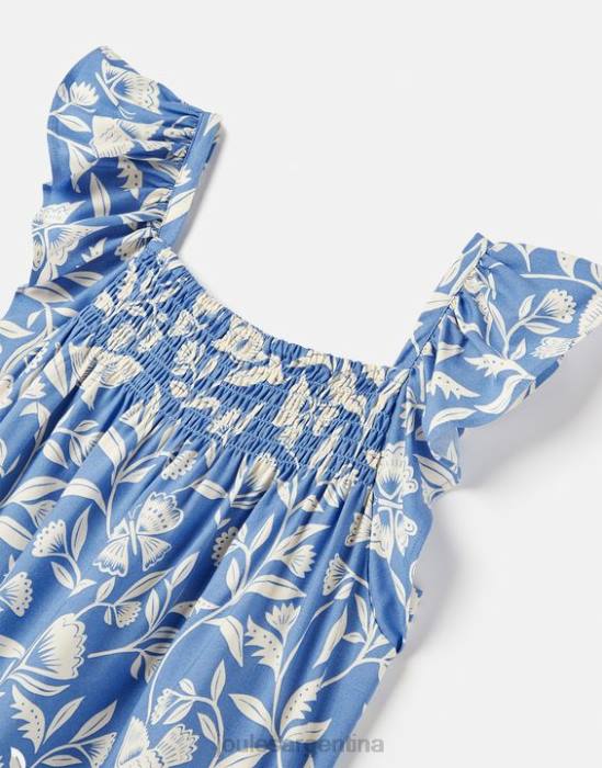 Joules nicola top fruncido 5-12 años chicas mariposa azul vestir 64BB271