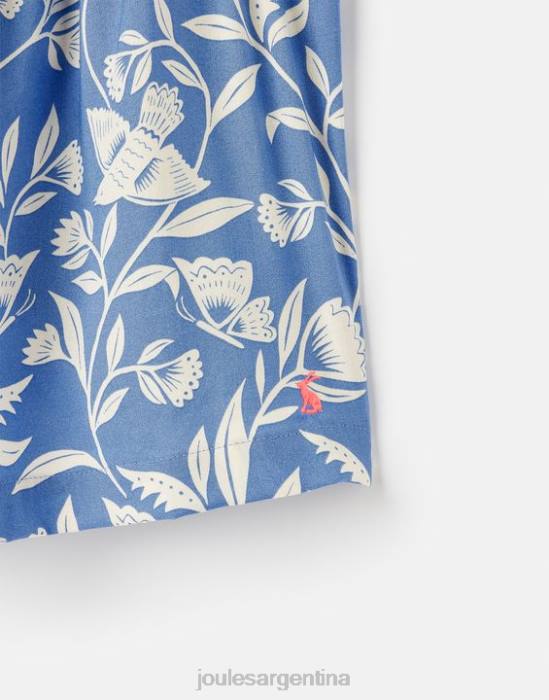 Joules nicola top fruncido 5-12 años chicas mariposa azul vestir 64BB271