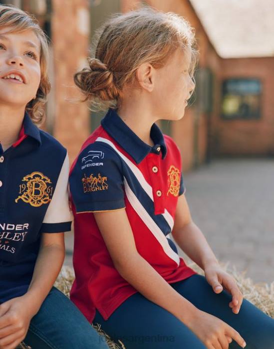 Joules polo burghley 2-12 años chicas rojo oscuro vestir 64BB329